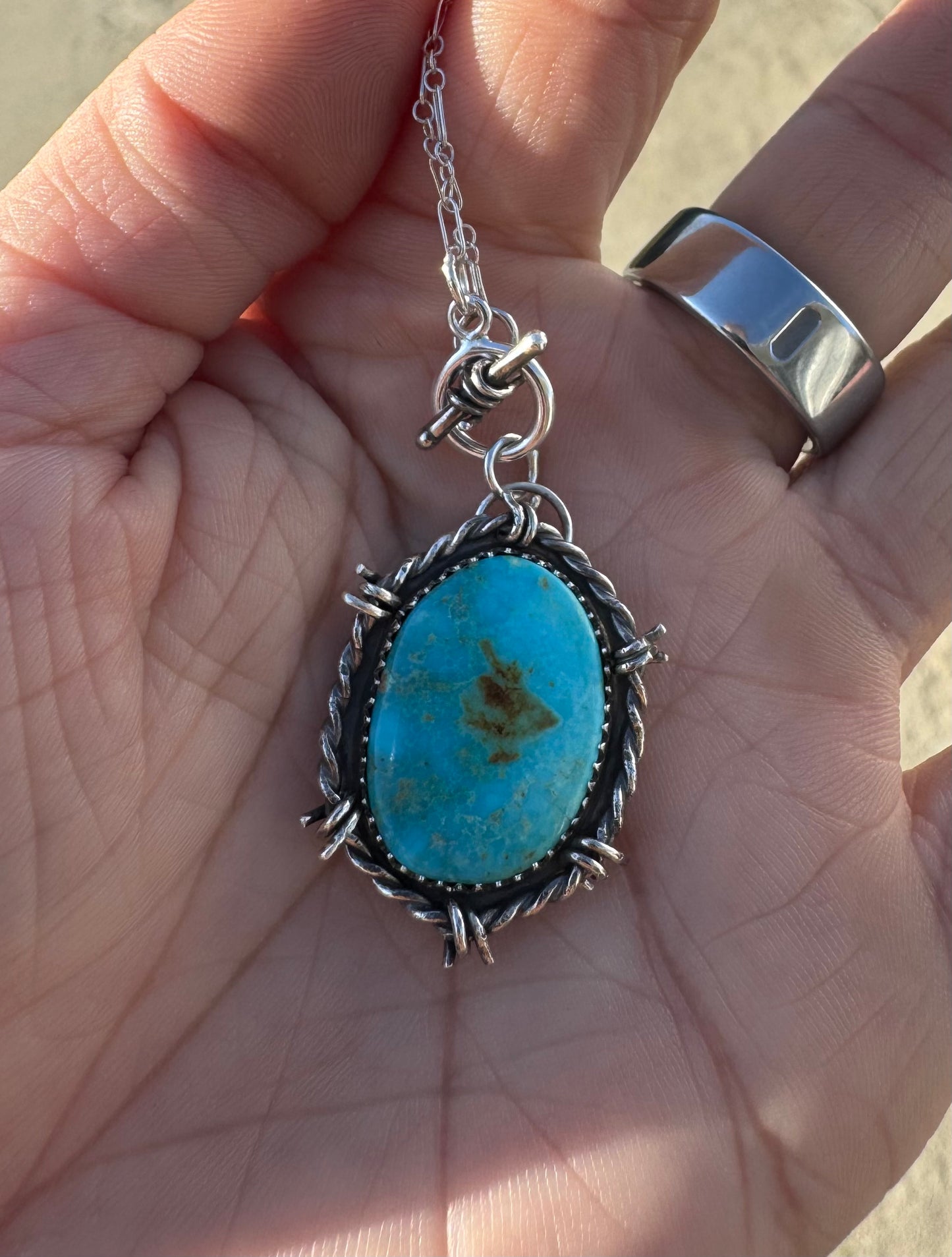 Kingman Turquoise Necklace 17"