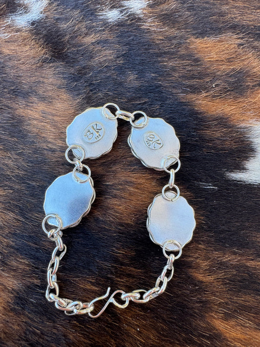 Pink Conch Link Bracelet