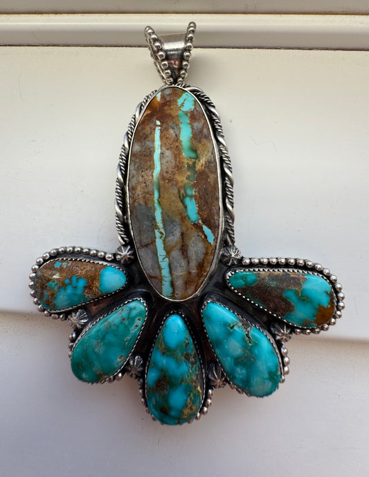 Huge Royston Ribbon/Sierra Bella Turquoise Pendant