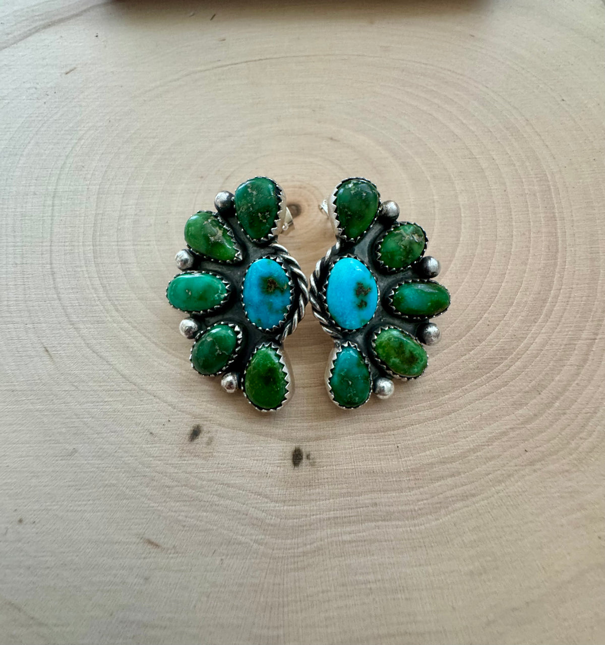 Verde Valley and Sonoran Mountain Turquoise Earrings